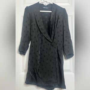 Zara Black on Black Polka Blazer Skort